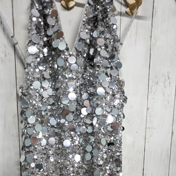 X by NBD Presley Embellished Gown in Silver - Picture 6 of 10
